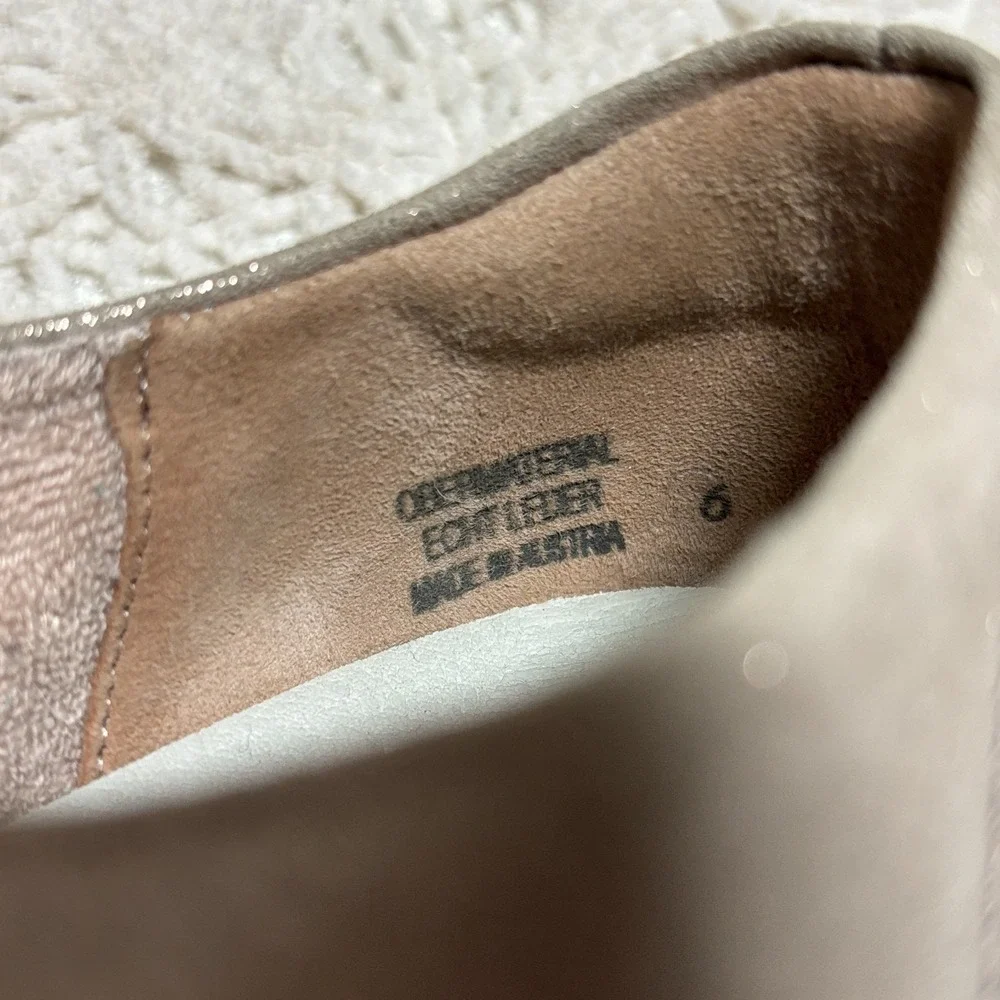 Paul Green $498 Genuine‎ Leather Taupe Shimmer Platform Lace Up Sneakers US 8.5 - Picture 11 of 16